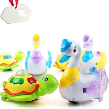 

1pc Electric Universal Swan Tortoise with Lighting Music Children's Puzzle Toy