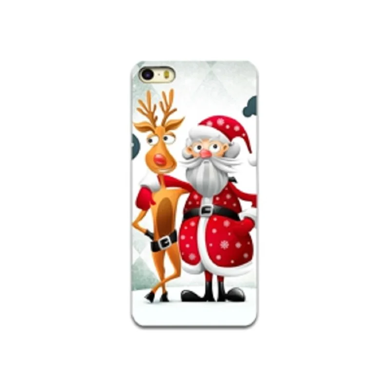 Чехол для телефона s для iPhone 8 7 Plus 6 6S Чехол Рождественский Мягкий силиконовый чехол Санта Клаус чехол для iPhone 5 5S SE XS Max X XR - Цвет: Темно-красный