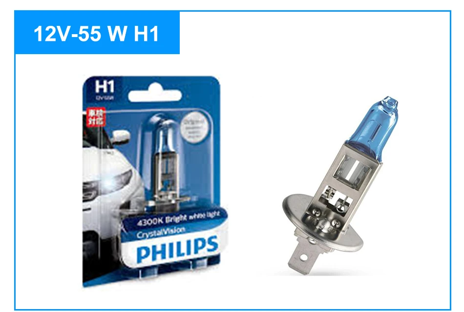 Philips 1 pcs H4 35 W 12 V X-tremeVision Moto High Beam Low Beam car headlight Bulb halogen white bright light