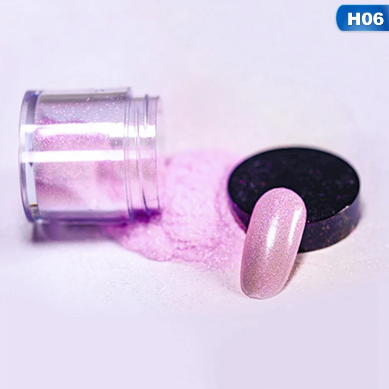 10g DIY Nail Art Glitter Dipping Powder Nails Infiltration Powders Gradient Manicure UV Gel Pigment For Nails Art New Arrivals - Цвет: H06