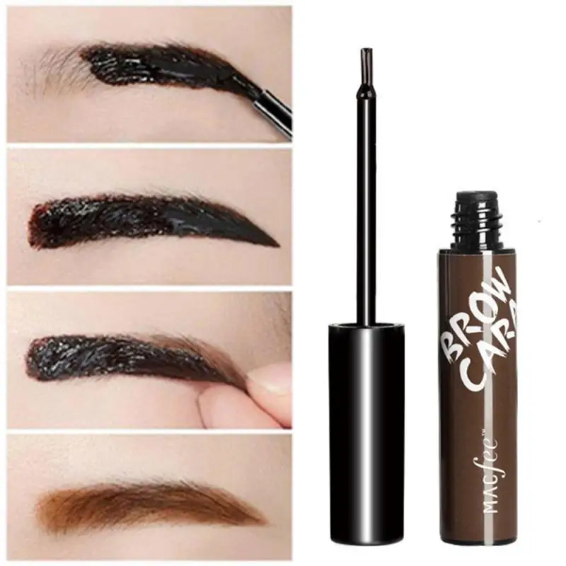 Крем для бровей Гель из хны водостойкий оттенок набор кистей макияжа коричневый