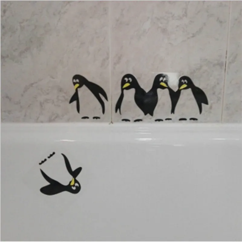 Милые забавные кухонные наклейки пингвин на холодильник столовую кухню