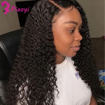 

150% Curly Lace Front Human Hair Wigs Brazilian Kinky Curly Wigs For Black Women Remy Curly Lace Closure Wig