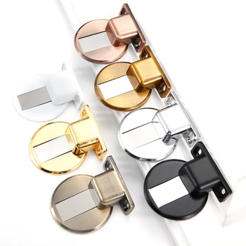 

Magnetic Door Bracket Invisible Plug Door Stop Wall-mounted Floor Mounting Security Lock Stainless Steel Suction Door Bedroom