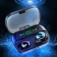 6D стерео TWS Bluetooth 5,0 беспроводные наушники IPX5 водонепроницаемые наушники Спортивная гарнитура Bluetooth наушники подходят для всех телефонов