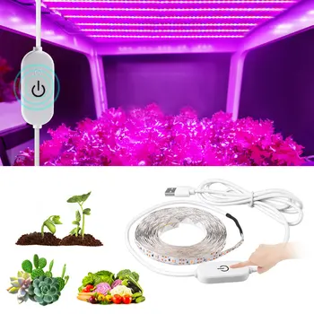 

Full Spectrum LED Grow Light Dimmable USB LED Strip Touch Sensor Phyto Lamp Plant Growing Lamp For Greenhouse Flowers Grow Tent