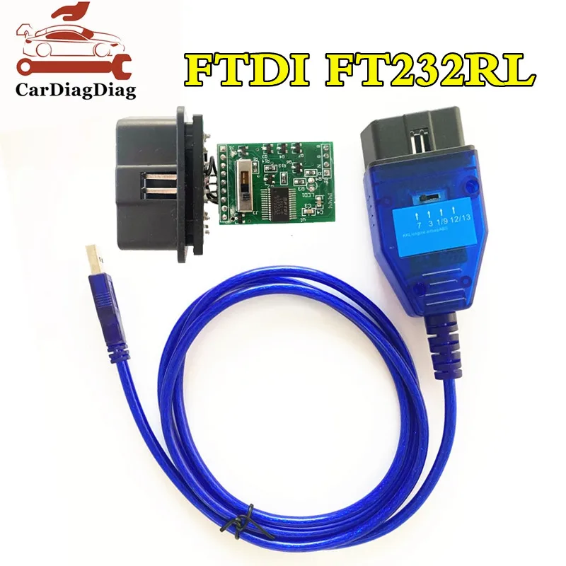 Автомобильный диагностический USB-кабель OBD2 для VAG KKL 409 с FTDI FT232RL чип сканера кабель