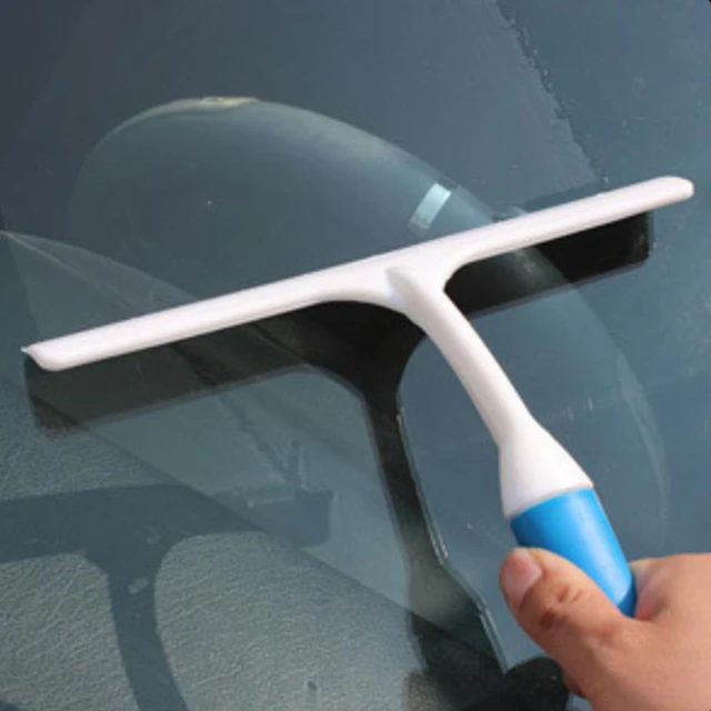 Shower Squeegee Window Glass Wiper Scraper Cleaner With Silicone Blade &  Holder Hook for Bathroom/kitchen/car Glass 