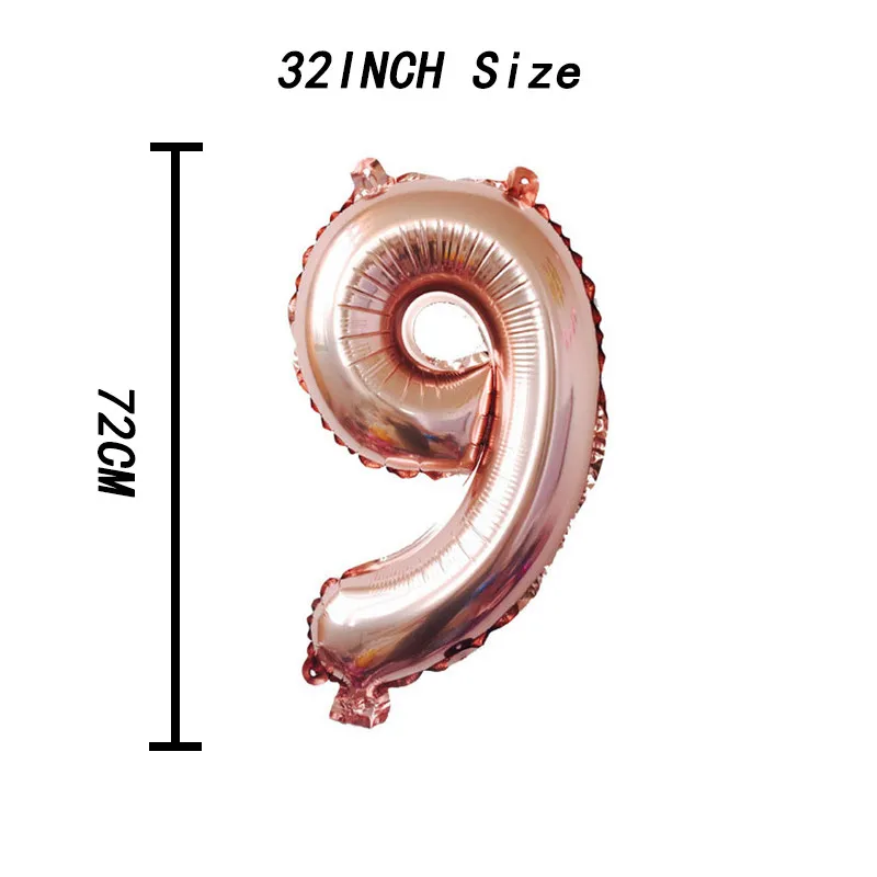 40 Inch Rose Gold Foil Number Balloons 0-9 - 2 Sets Birthday Party Decorations