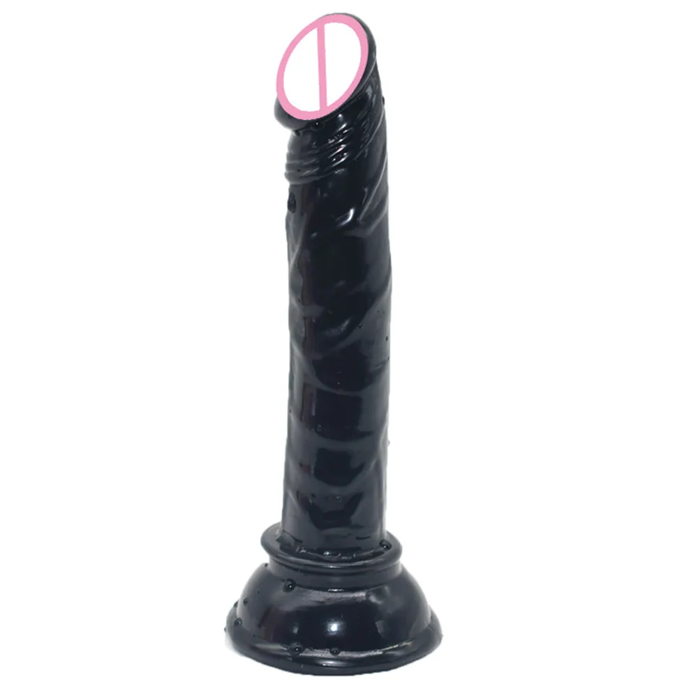 LUUK Mini Dildo Rubber Dick Realistic Blood Vessel Imitation Penis Imitator for Man Woman No Vibrator Masturbation Adult Toys