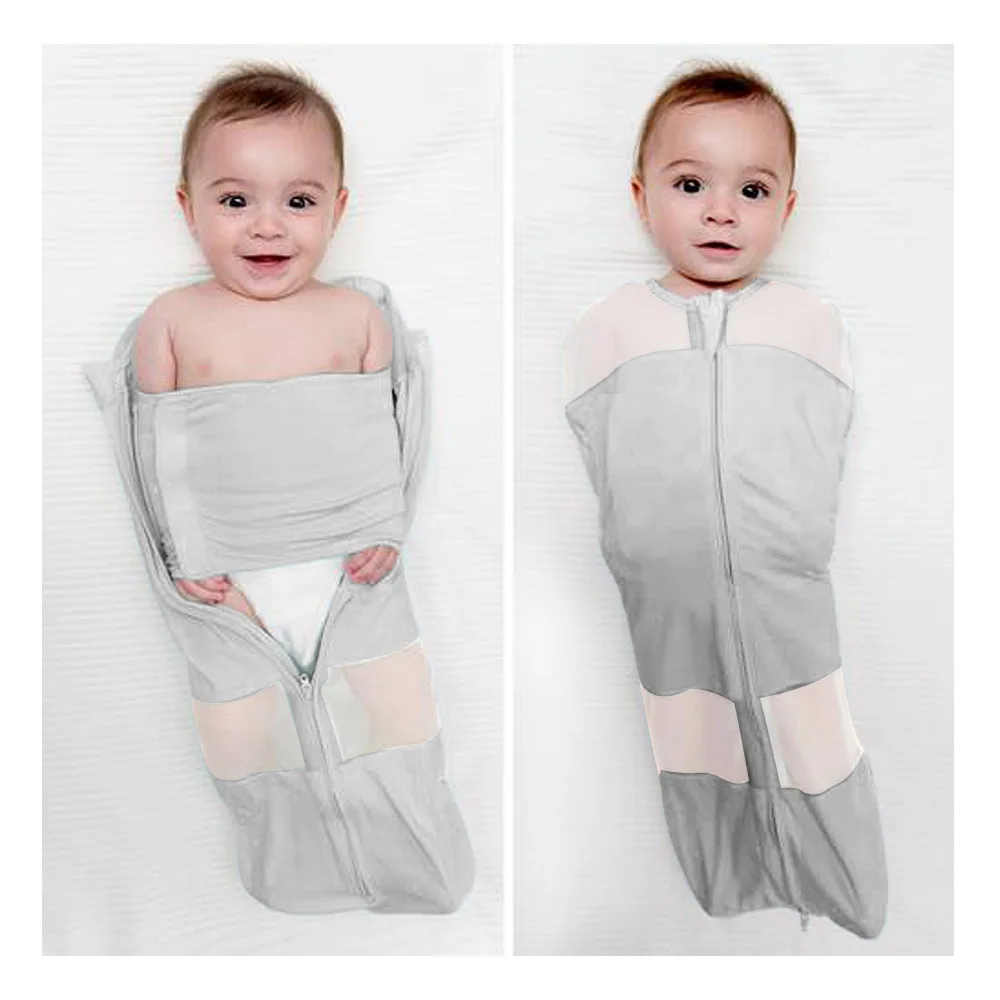 Летний Тонкий детский спальный мешок конверт для новорожденных 0-6 месяцев хлопок сплошной цвет молния Спальные мешки детские постельные принадлежности аксессуары