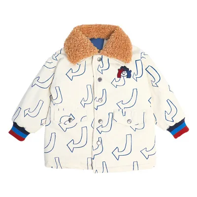 jacket Детская зимняя куртка коллекция года; Lim; Новинка; Брендовое осеннее бархатное пальто с рисунком для мальчиков и девочек плотная теплая верхняя одежда для маленьких детей; Модная одежда - Цвет: jacket