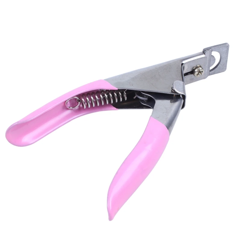 Nail clippers for nails and false acrylic nails easy to use pink
