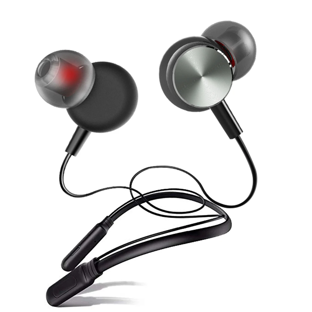 Bluetooth беспроводная гарнитура шейные спортивные наушники 4D стерео с микрофоном 5 0