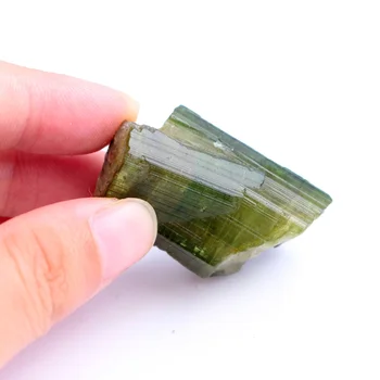 

1PC Natural Rare Green Tourmaline Quarzt Rough Stone Raw Gemstone Mineral Specimen Irregular Crystals Collection Reiki Healing