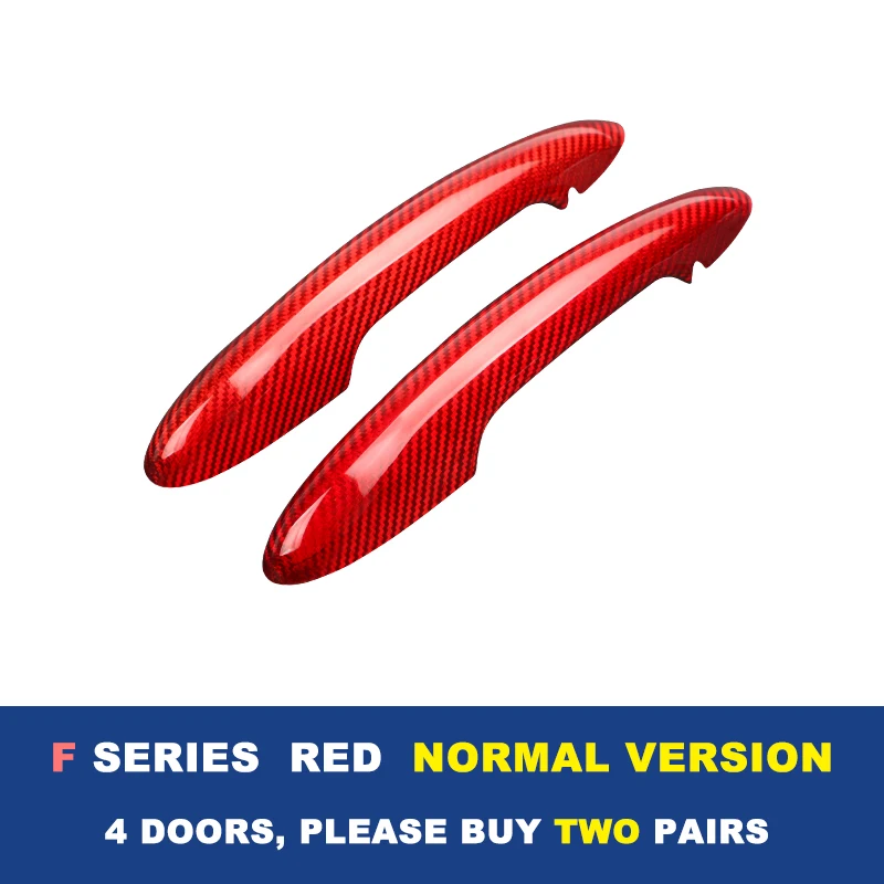 Для Mini Cooper F55 F56 F54 F60 R55 R56 R60 Countryman Clubman карбоновая дверная ручка защитный чехол Аксессуары JCW - Название цвета: F Normal Red