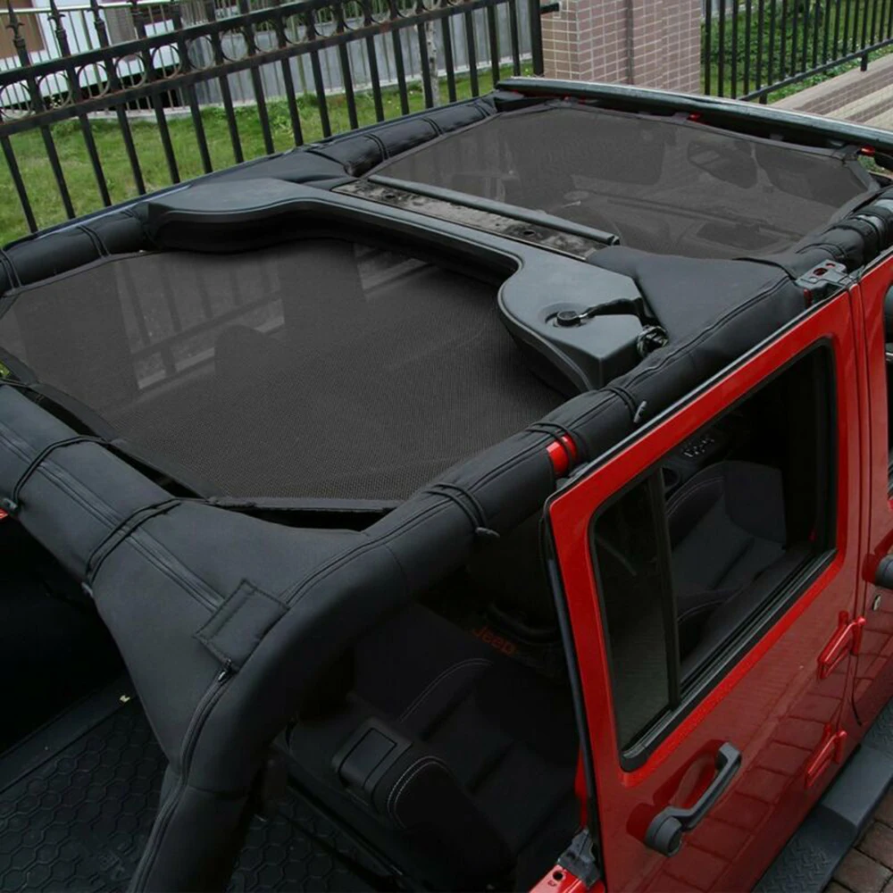 Солнцезащитная Сетка верхняя крышка Анти-УФ аксессуары для Jeep Wrangler JK JKU 2007