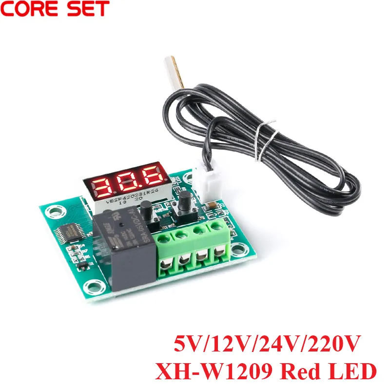 W1209 DC 5V 12V 24V Calore Freddo Temperatura Termostato Interruttore Di Controllo Della Temperatura Regolatore Di Temperatura Termometro Sensore Termo NTC