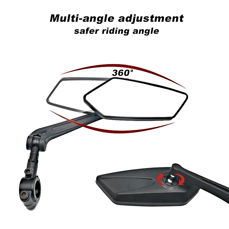 Bicyle Rearview Mirrors Convex Wide Angle Adjustable Electric