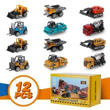 Metal Diecast 1:64 Car Toys, 12pcs Construction Cars Toys Toy Car for Boys Children Kids Toddler Age 3 4 5 Years Old