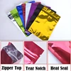Small Tobacco Candy Cookies Flat Ziplock Pouches Storage Bag Resealable Moisture Proof Aluminum Foil Zip Lock Plastic Bags 50pcs 6