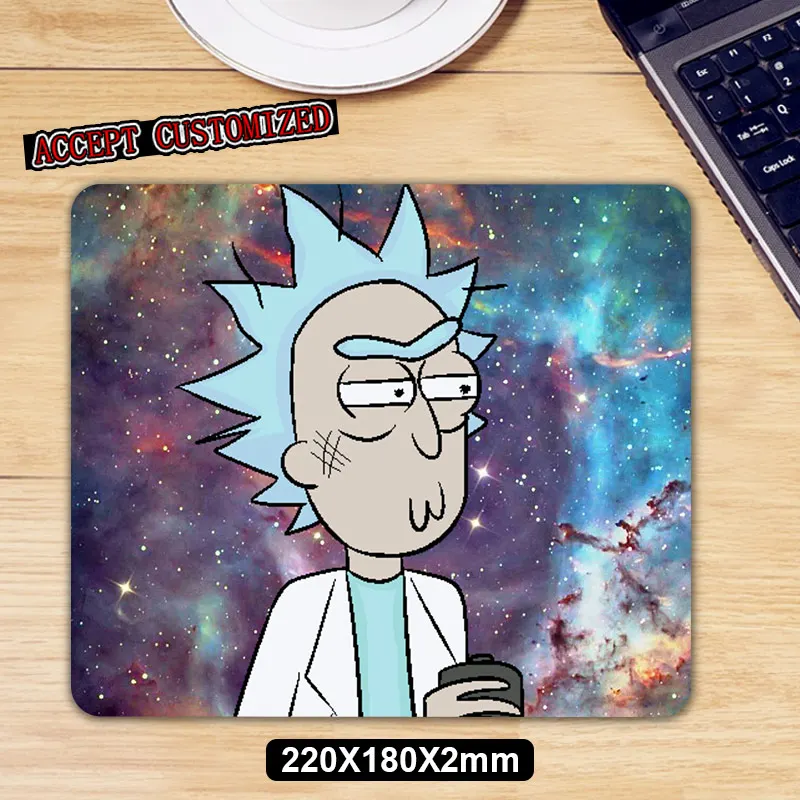 Rick and Morty игровой коврик для мыши Противоскользящий натуральный резиновый коврик для мыши Коврик для клавиатуры Настольный коврик для мыши Коврик для ноутбука компьютерный коврик для мыши для игр - Цвет: 22x18cm
