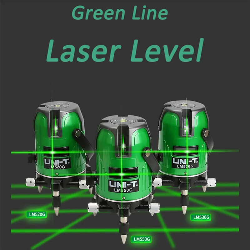 

UNI-T Laser Level 2 Lines 3Lines 5Lines 360 degree Self-leveling Cross Laser Level Green Lines Laser Level LM520G LM530G LM550G
