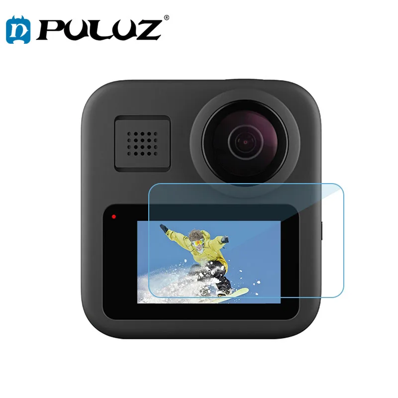 2 шт. PULUZ для GoPro Max Защитная пленка ЖК экрана из закаленного стекла|Защита экрана| |