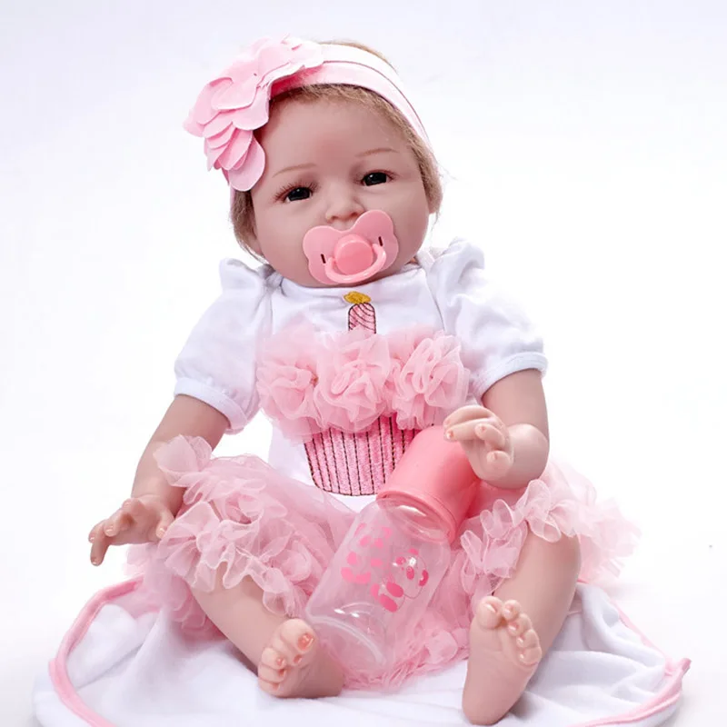 Baby Playmate 22 дюймов Кукла реборн 55 см сенсорный виниловый младенец новорожденный реалистичный Bonecas с улыбкой для ребенка подарок на день рождения