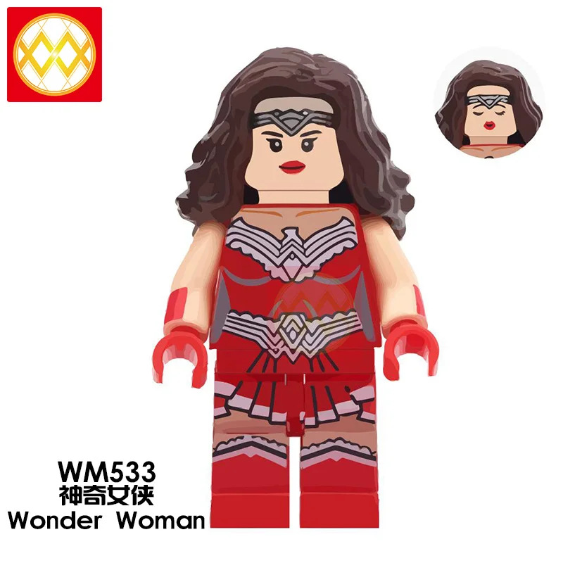 Бэтмен против Супермена: Dawn of Justice Wonder Woman строительные блоки DC Super Heroes Movie Bricks детский подарок детские игрушки - Цвет: Абрикосовый