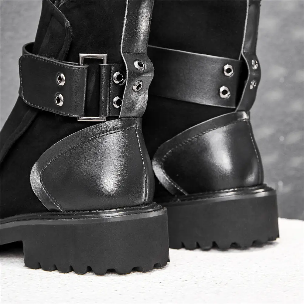 Doratasia/ г.; ботинки с пряжкой на ремешке; фирменный дизайн; женские замшевые ботинки из натуральной кожи; женские ботильоны