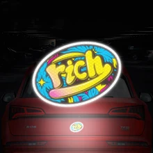 2 шт. комплект с надписями и рисунком, для детей богатый Светоотражающая наклейка на шлем мини-камера для автомобиля мотоцикла E-наклейка со скутером Горячая Защитная лента с защитой от царапин изменение заключается в том, с 3 м