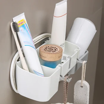 

Newly Punch-free Hair Dryer Storage Rack Holder Multifunctional Bathroom Storage Shelf Organizer VA88
