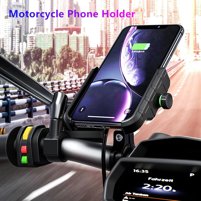  Motorcycle Phone Holder Wireless Charger for Xiaomi mi 9 iPhone 11 pro Qi 15W Car Charger Phone Bra