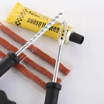 

Flat Tubeless Tire Repair Rasp Needle Patch Fix Tools Cement Set Rubber Cement