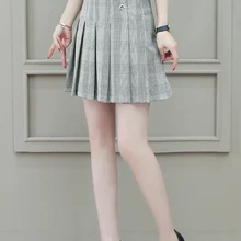 Zogaa Новая модная женская юбка трапециевидной формы с высокой талией полосатая плиссированная мини-юбка с эластичной талией Милая юбка Лидер продаж