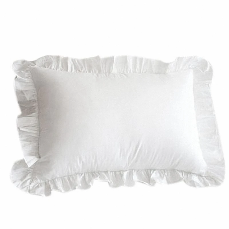 Best 100 Cotton Ruffle Pillowcase Ruffled Pillow Cover White Pillow