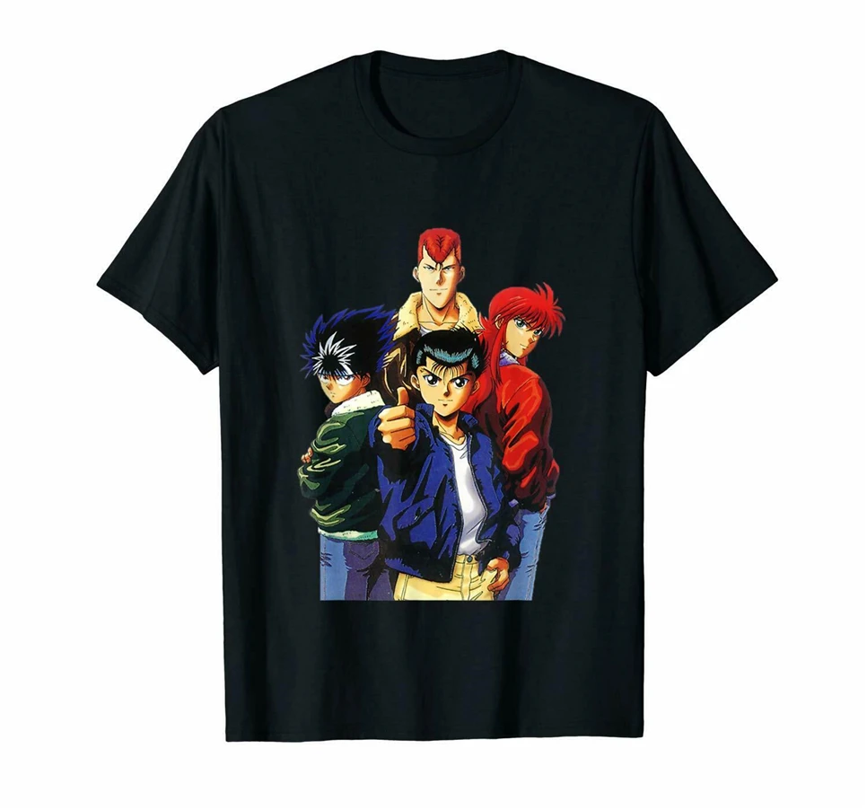 Yu Hakusho Yusuke Urameshi Аниме Манга черная футболка Basic базовые модели футболки | Мужская