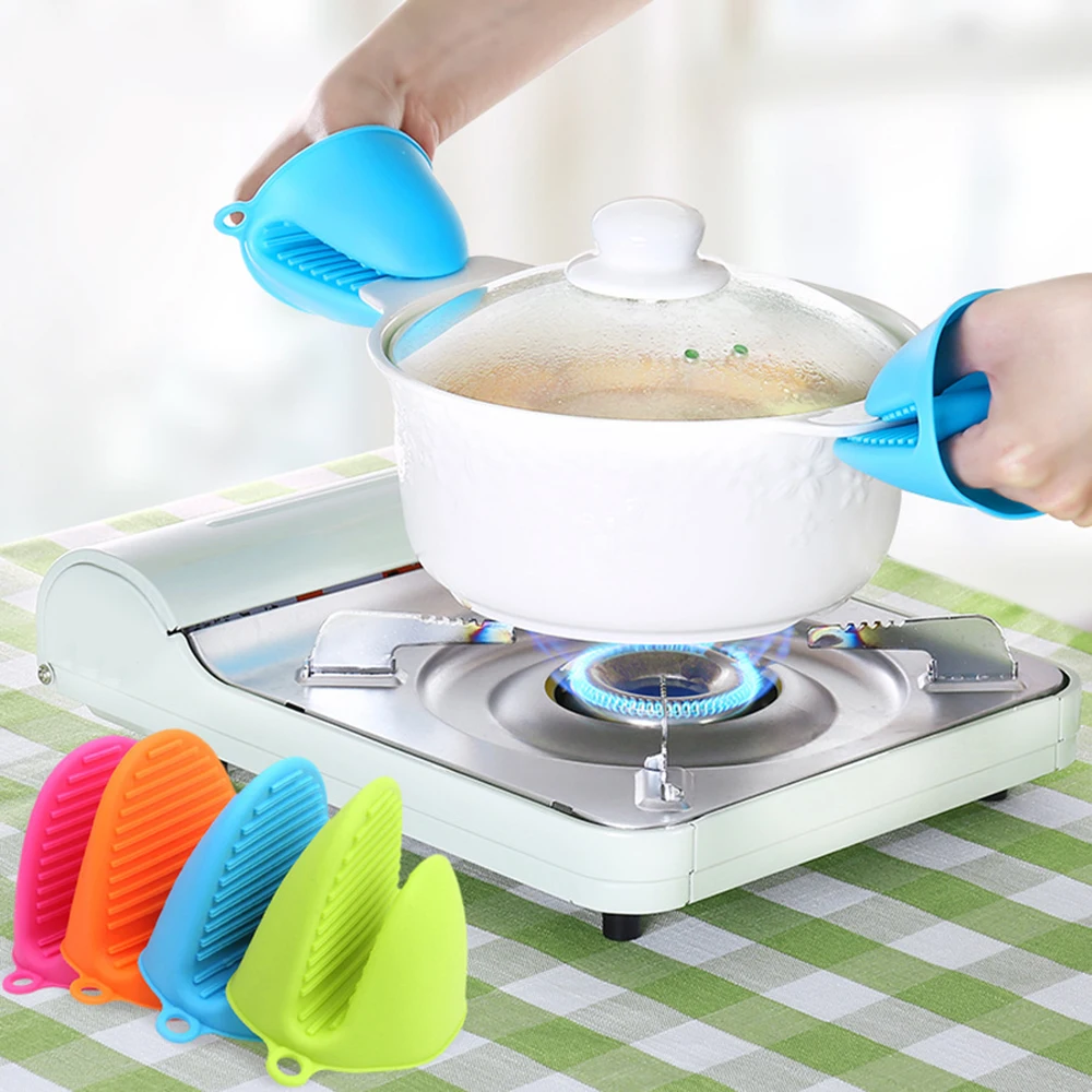

NEW Silicone Anti-scalding Oven Gloves Mitts Potholder Kitchen BBQ Gloves Tray Pot Dish Bowl Holder Oven Handschoen Hand Clip