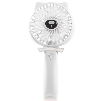 

Handheld Fan Portable, Hand Held Personal Fan Rechargeable Battery Operated Powered Cooling Desktop Electric Fan With Base, 2600