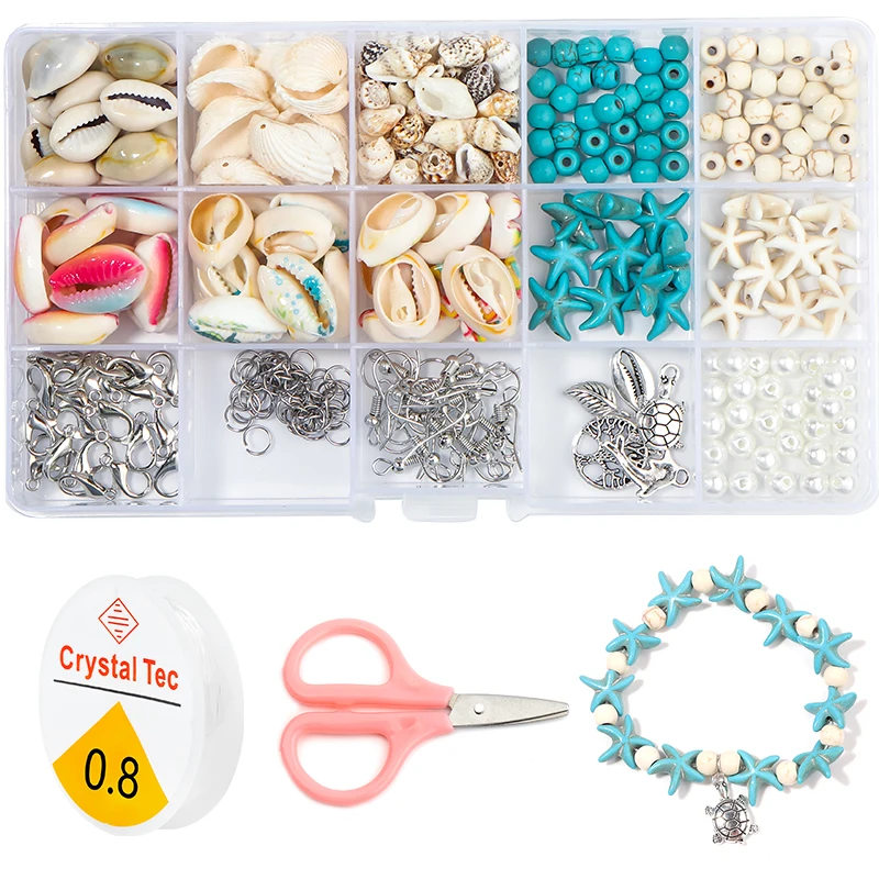Colorful Ocean Shell And Stone Beads Kit 1