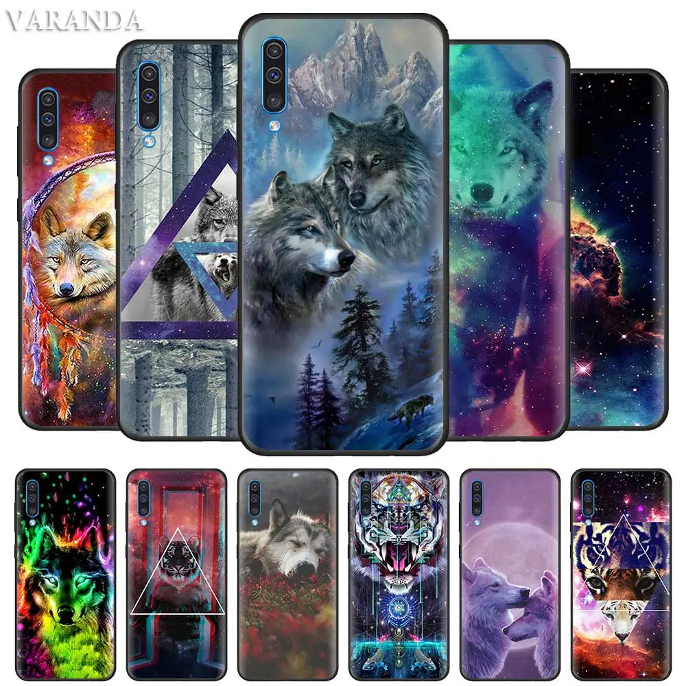 Чехол с изображением животных волк собаки панды цветов для Samsung A90 Женский A50 A40 A30 S
