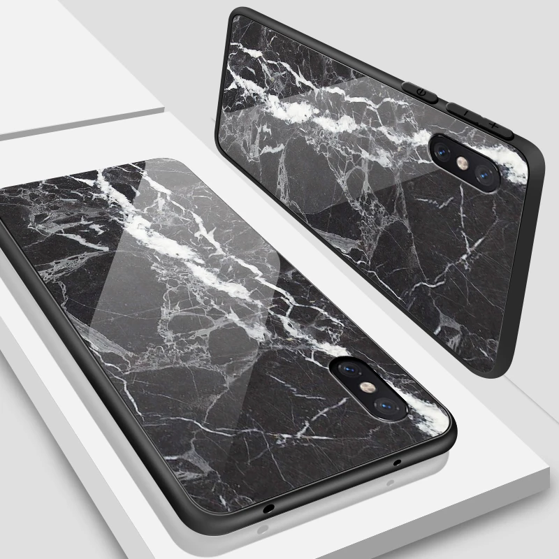 W307 Чехол из закаленного стекла для Xiaomi 5X6X8 9 SE A1 A2 Lite Capa для Redmi Note 4x 5A 6 7 Pro Prime Жесткий Бампер окрашенный полосатый корпус - Цвет: W307