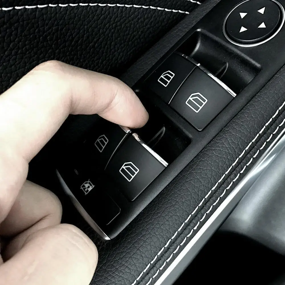 Door Window Lift Button Switch Sequin Trim Accessories For Benz CLA GLA Klasse W176 W246 C117 X156