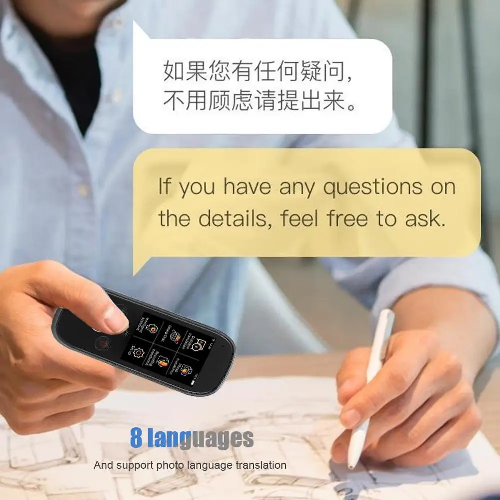 AI умный голосовой переводчик K1 Pro traductor de idiomas en tiempo реальный Wifi автономный переводчик обновление Бесплатный экран