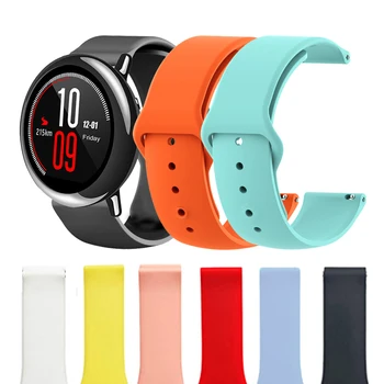 

22mm Soft Silicone Watch Strap Band for Xiaomi Huami Amazfit Pace Smart Watch Replacement Colorful Bracelet Wrist Band Straps