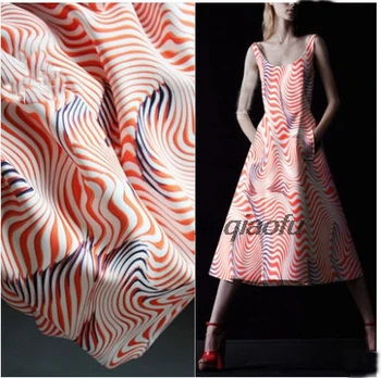 

Spiral zebra texture print cloth wavy striped fabric four seasons creative fabric