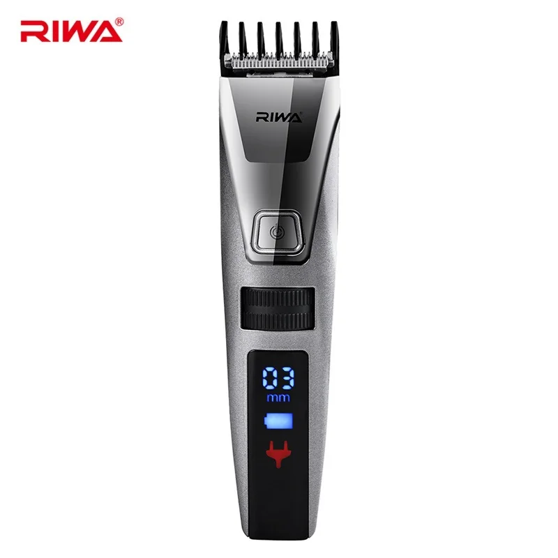 Riwa K3 Quick Charge Men's LCD Hair Trimmer Machine Cordless LCD Display Clipper Styling Haircut Cutter Tool for Baby&Adult