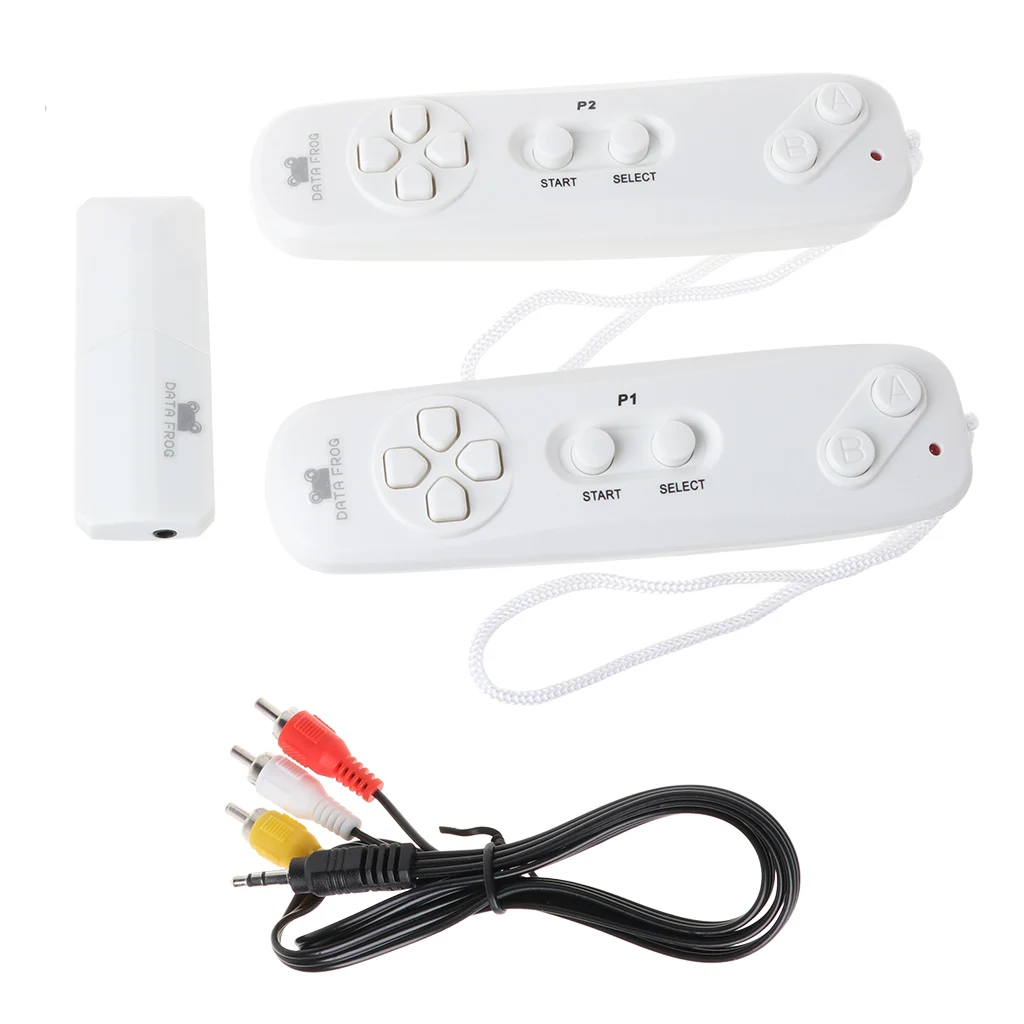 

Data Frog Video Games Console Wireless USB Handheld Retro Game Built In 620 Classic 8 Bit Game Mini Console Move Duble Gamepad