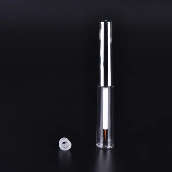

8ml Empty Refillable Bottles Eyeliner Transparent Suqare Cosmetic Container Liquid Eyeliner Bottle With Brush Cap Empty Tube